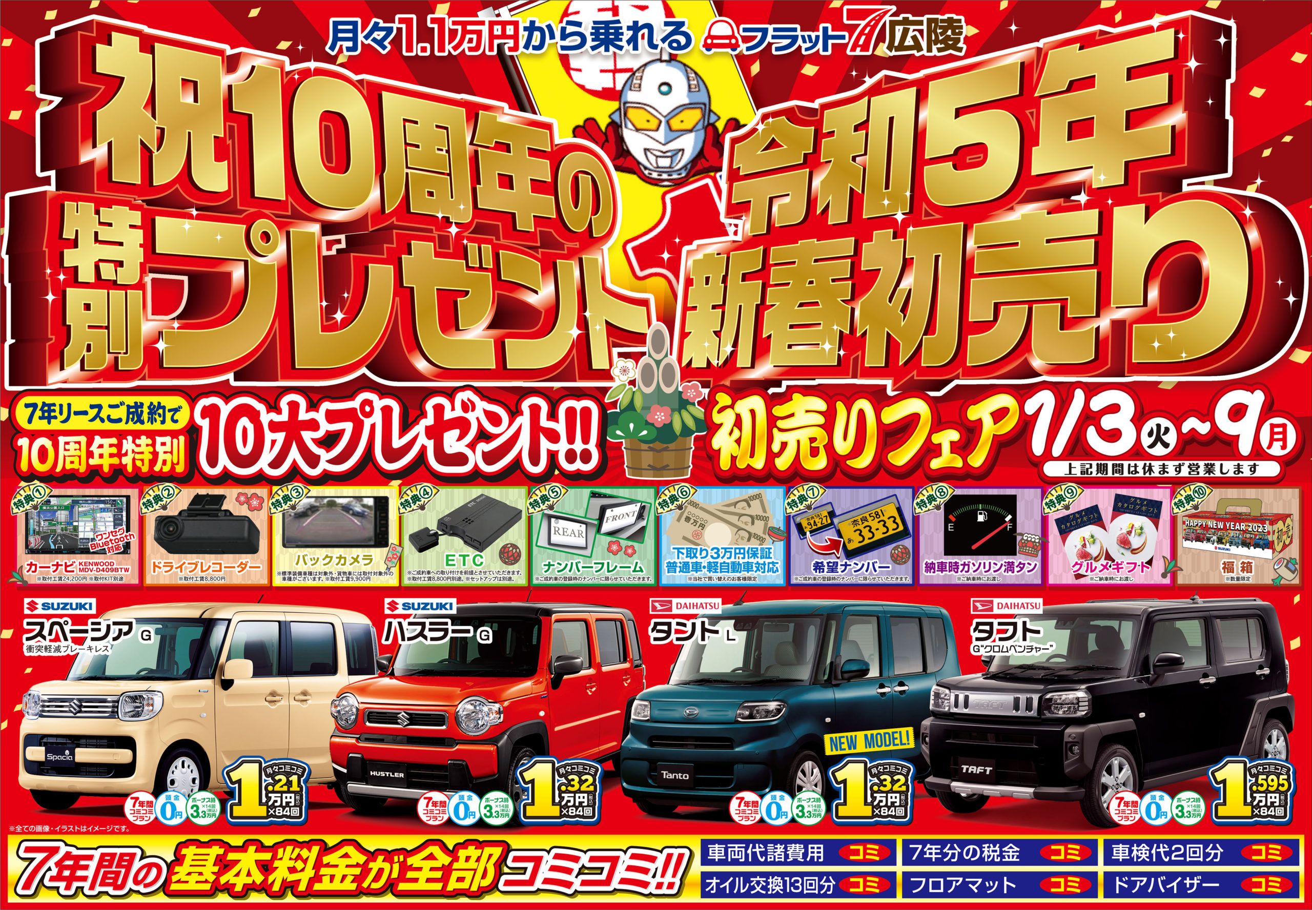 2023年 新春初売り 10周年の特別プレゼント | スズキアリーナ広陵